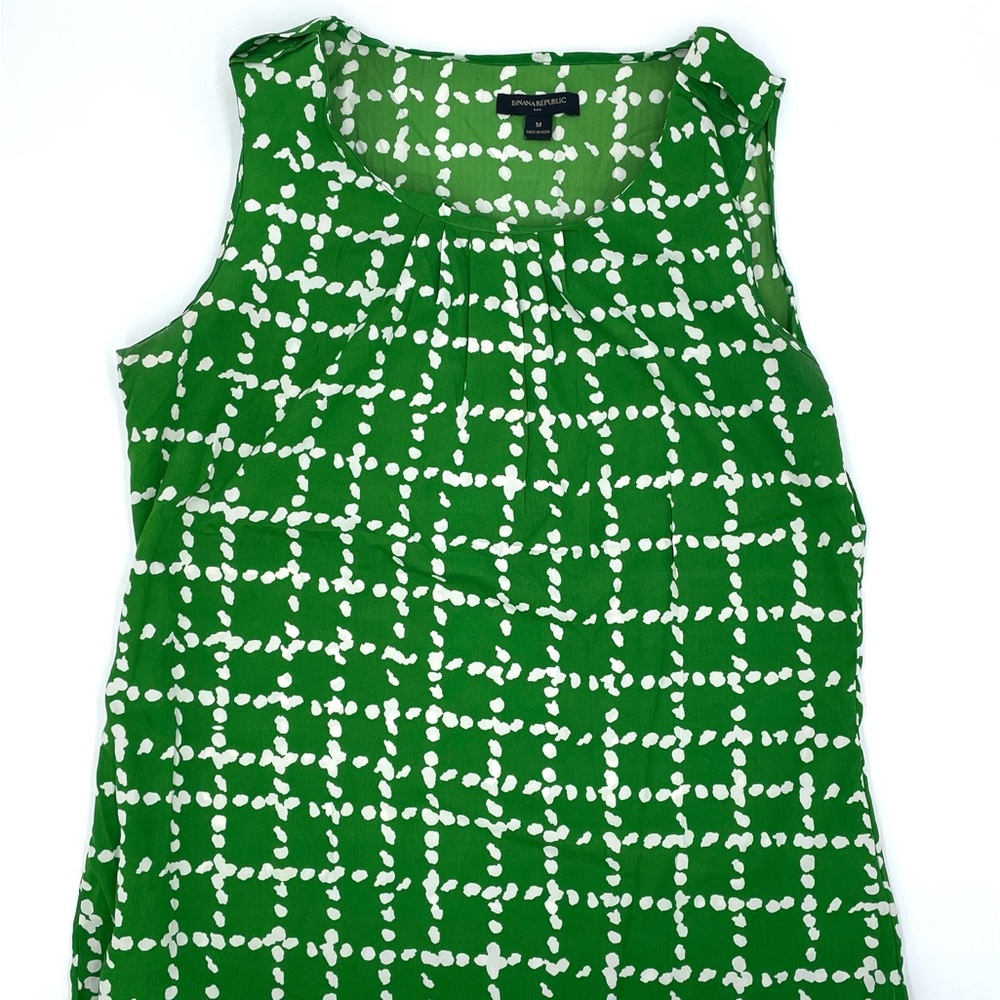 Banana Republic Green Sleeveless Work Summer Top